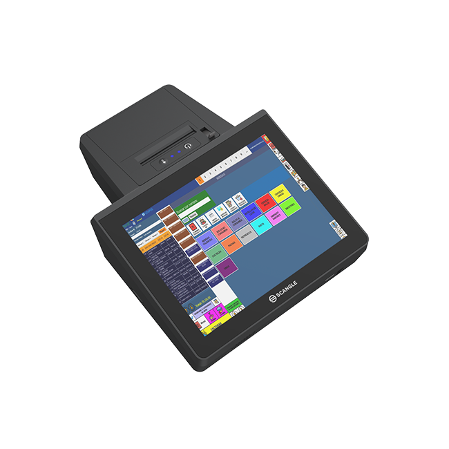 Scangle K1 Semua dalam satu terminal POS dengan pencetak haba 58mm menyokong windows & android OS
