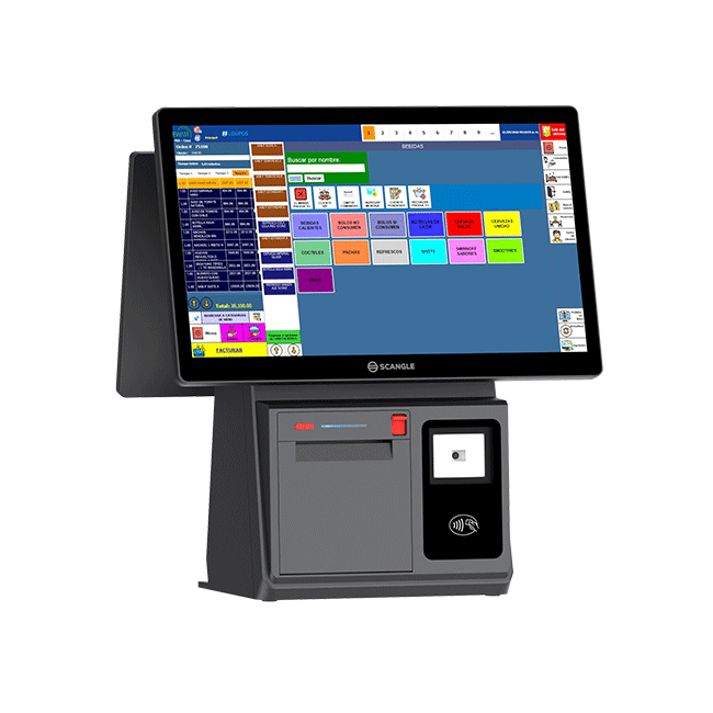 Scangle K5 Touch Kiosk POS Systems Système de point de vente Dengan Pencetak Terma 80mm / pengimbas kod bar 2D Scangle K5 Touch Kiosk POS Systems Système de point de vente Dengan Pencetak Terma 80mm / pengimbas kod bar 2D