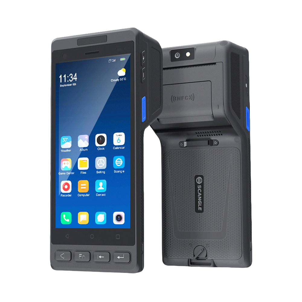 5.5 inch PDAs handheld POS terminal with 58mm thermal printer 